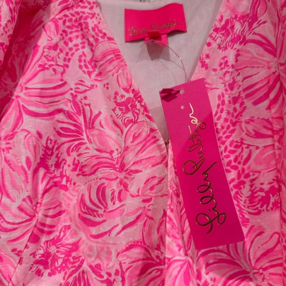 NWT Lilly Pulitzer Iralee Linen Wrap Dress (7) - Picture 6 of 8